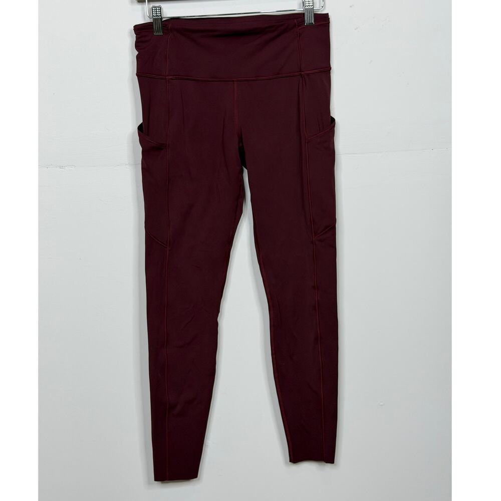Lululemon Women’s Athletic, Running Burgundy Red Leggings / Size-8
